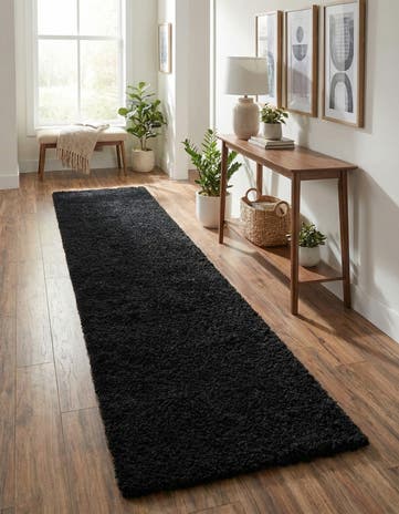 2' 7 x 16' 5 Solid Shag Runner Rug