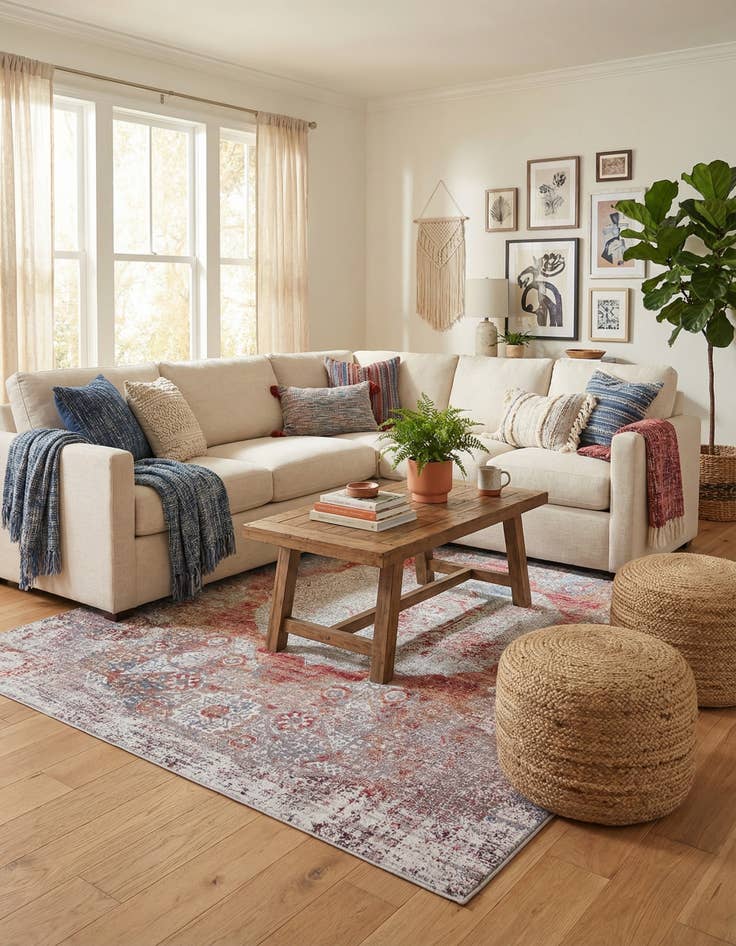 Detail image of 7' 10 x 10'  Washable Yara Rug