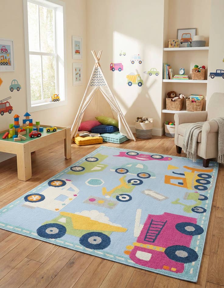 Detail image of 5' 3 x 7' 7 Easy-Clean Indoor / Outdoor Rug