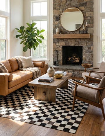 4' 11 x 8' 1 Cowhide - Patchwork Rug