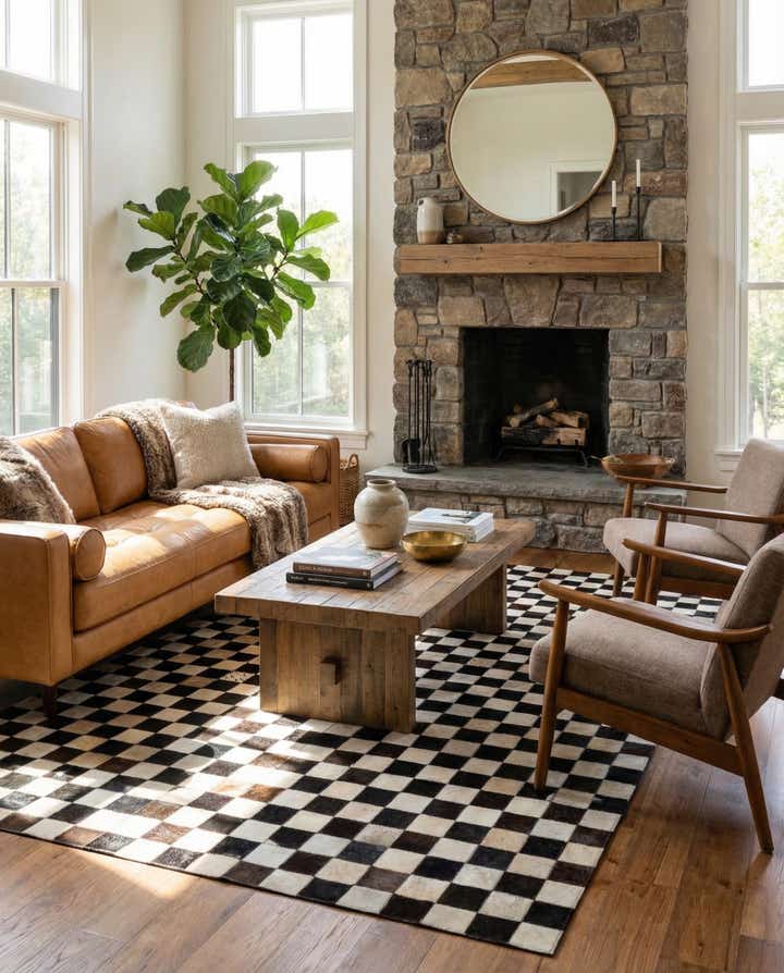 4' 11 x 8' 1 Cowhide - Patchwork Rug