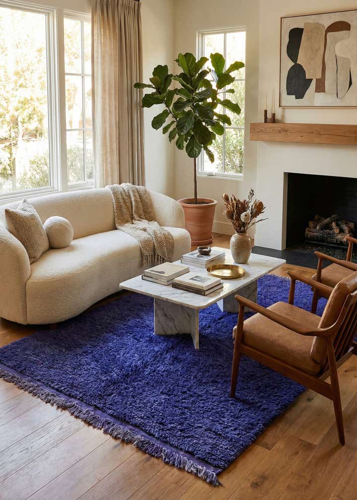 5' x 5' 10 Hand Knotted Moroccan Wool Rug