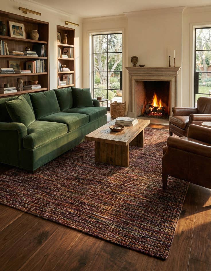 Detail image of  5' 3 x 8' 2  Hand Knotted Darya Wool Rug