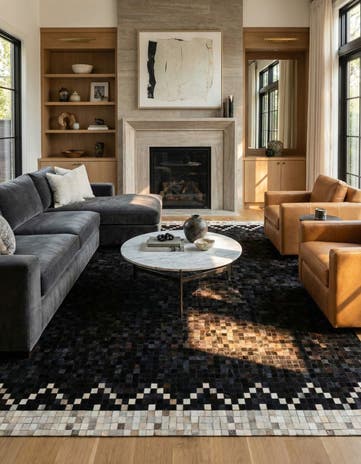 8' 3 x 10' 1 Cowhide - Patchwork Rug