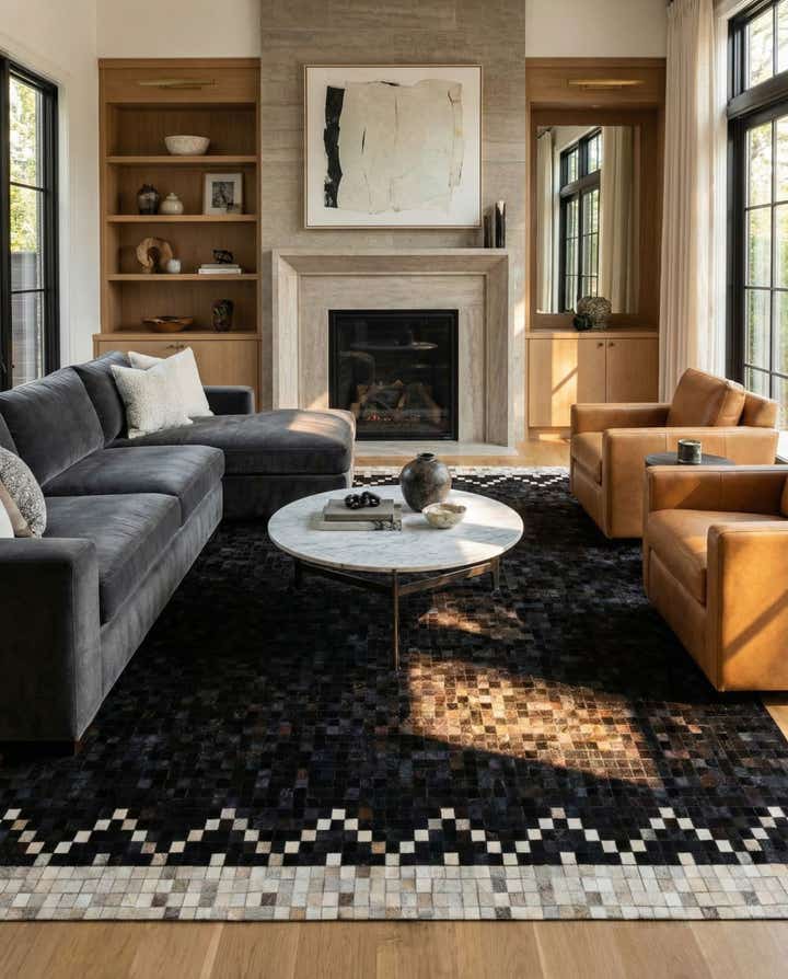 8' 3 x 10' 1 Cowhide - Patchwork Rug