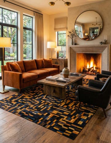 4' 11 x 7' 11 Cowhide - Patchwork Rug