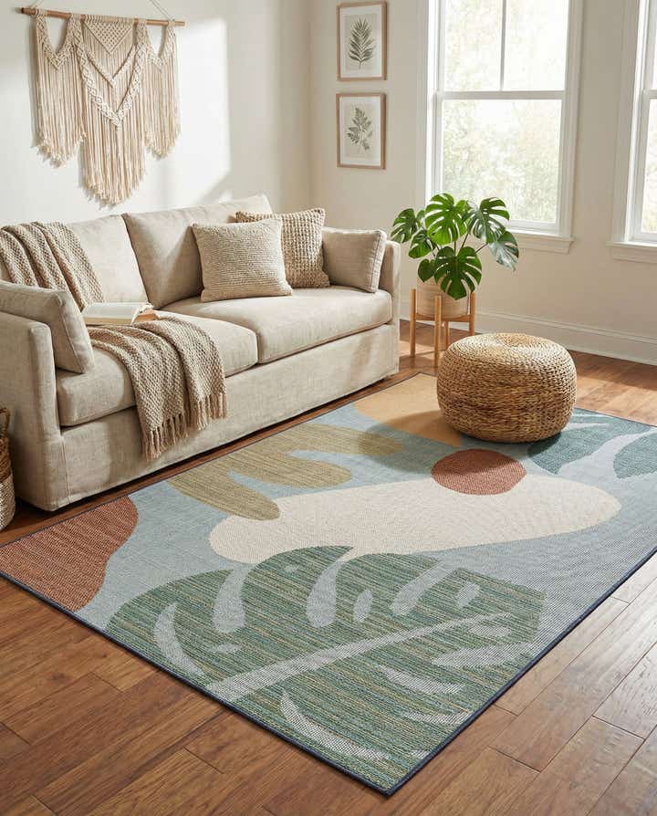 5' 3 x 8' Easy-Clean Baja Indoor / Outdoor Rug