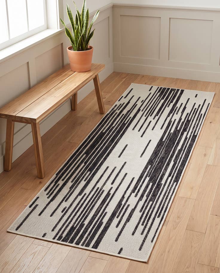 Detail image of 2' x 5' 3 Easy-Clean Modern Indoor / Outdoor Runner Rug