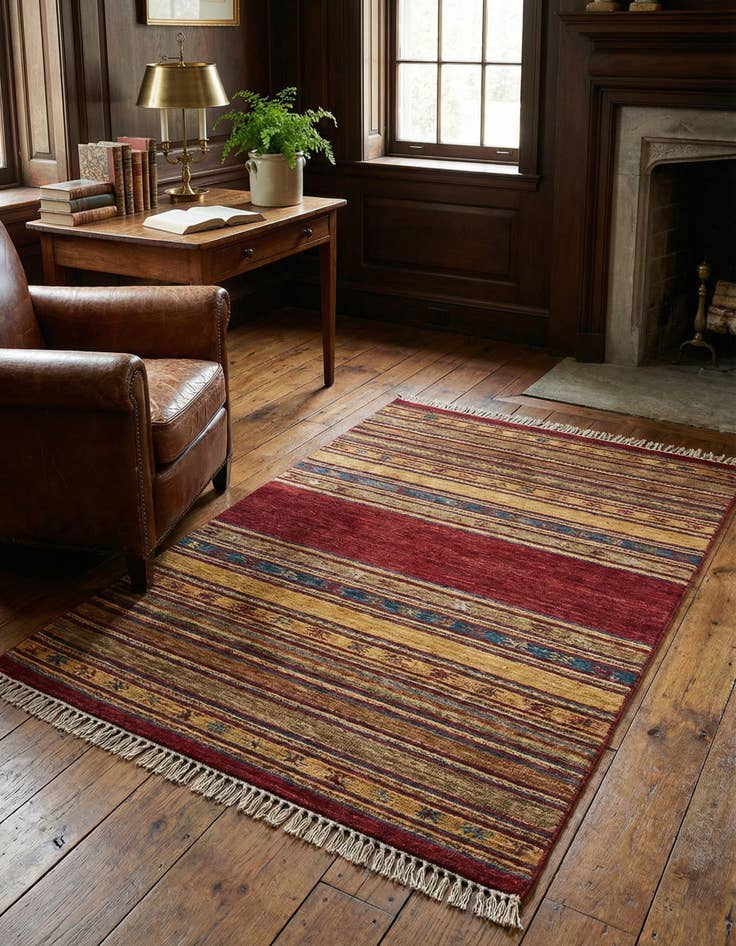 Detail image of 3' 3 x 4' 10  Hand Knotted Ariana Ziegler Rug