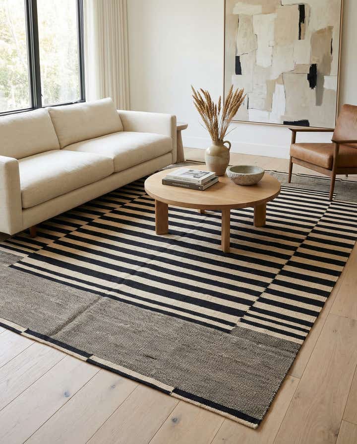 5' 6 x 8' Hand Woven Kilim Modern Wool Rug