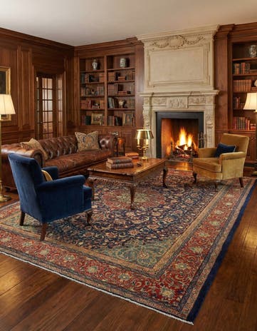 10' x 12' 10 Hand Knotted Sarough Persian Wool Rug