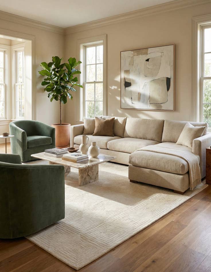 Detail image of 8' 2 x 11' 6  Hand Knotted Darya Wool Rug