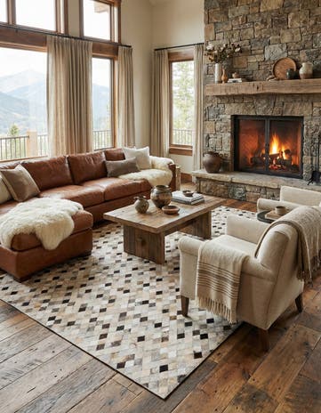 6' x 9' 1 Cowhide Stocks Rug