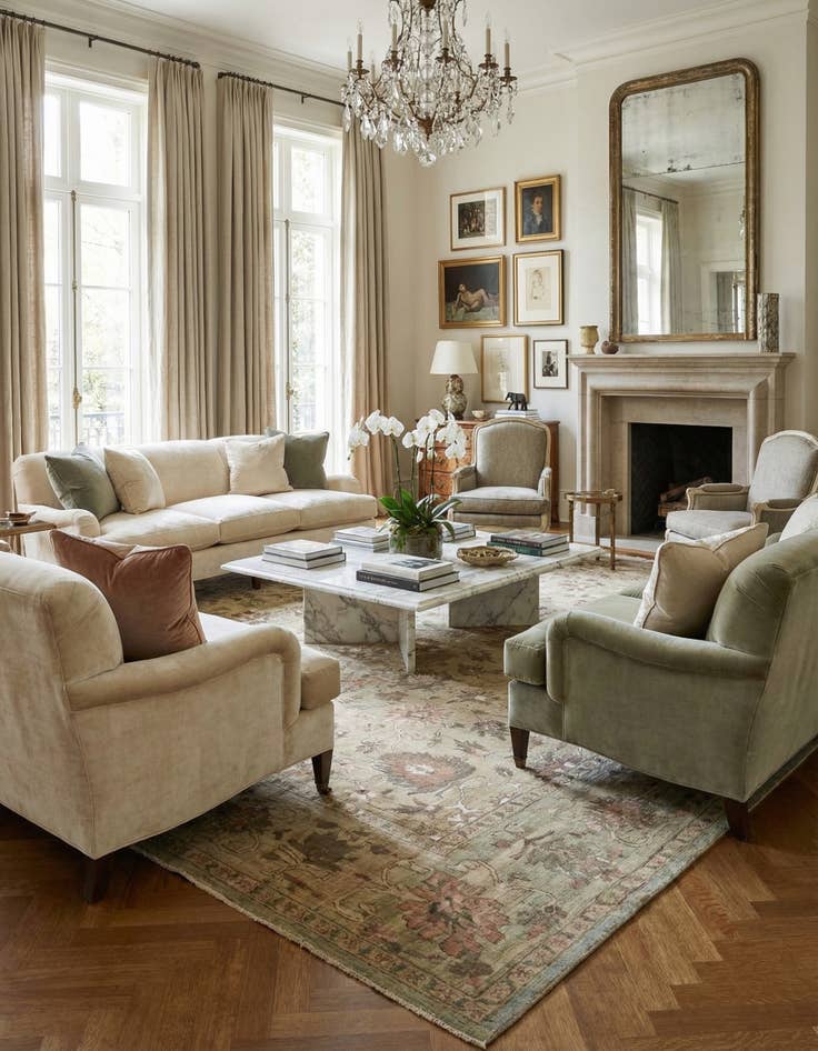 Detail image of 13' x 19' 4  Hand Knotted Oushak Rug