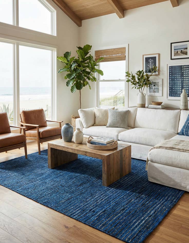 Detail image of 5' 4 x 8'  Hand Knotted Darya Wool Rug