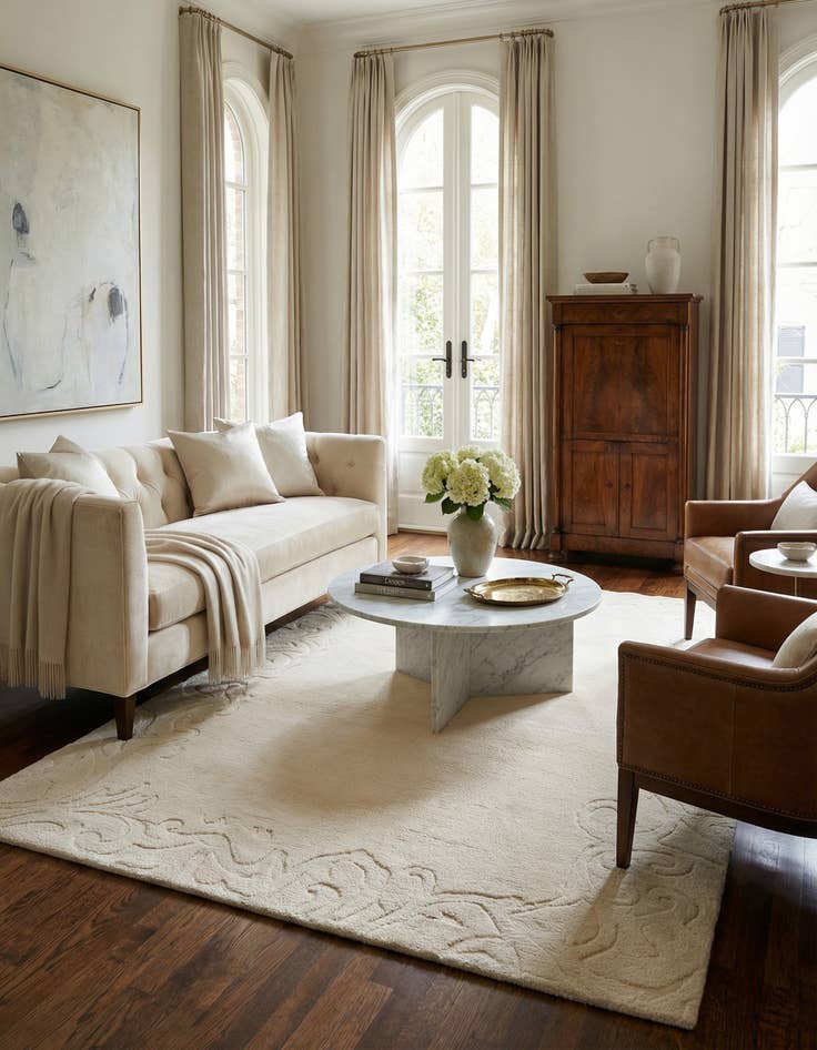 Detail image of  3' 1 x 4' 10  Hand Knotted Darya Wool Rug