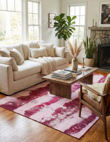 5' 7 x 8' 8 Hand Knotted Ultra Vintage Persian Wool Rug