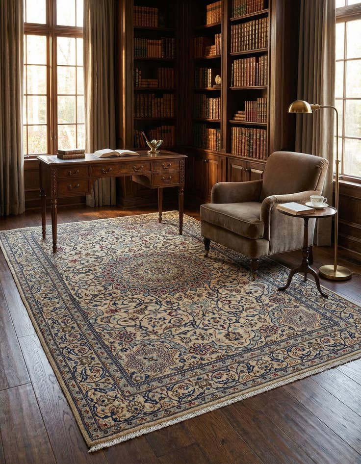 Detail image of  5' 4 x 8' 1 Nain Wool Rug