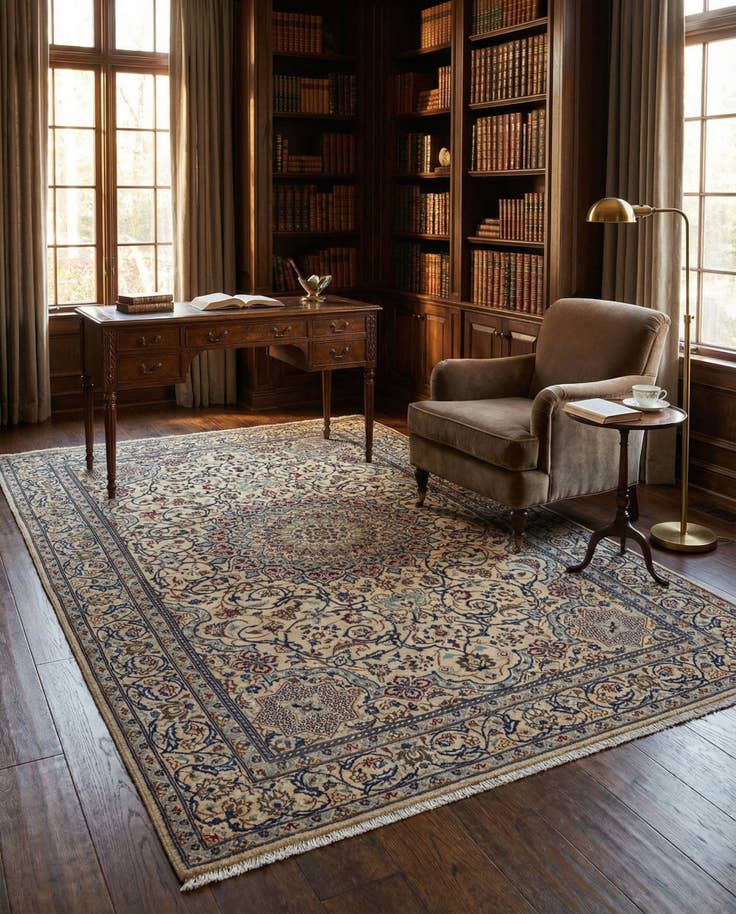 Detail image of 5' 4 x 8' 1 Nain Wool Rug
