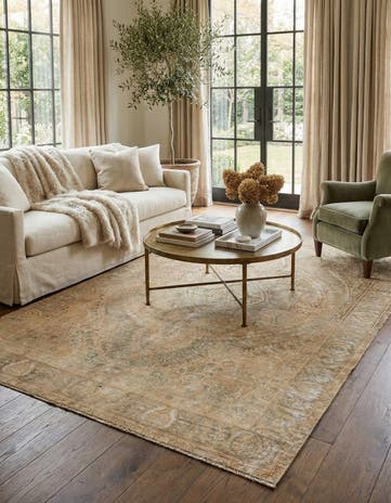 6' 8 x 9' 5 Hand Knotted Ultra Vintage Persian Wool Rug