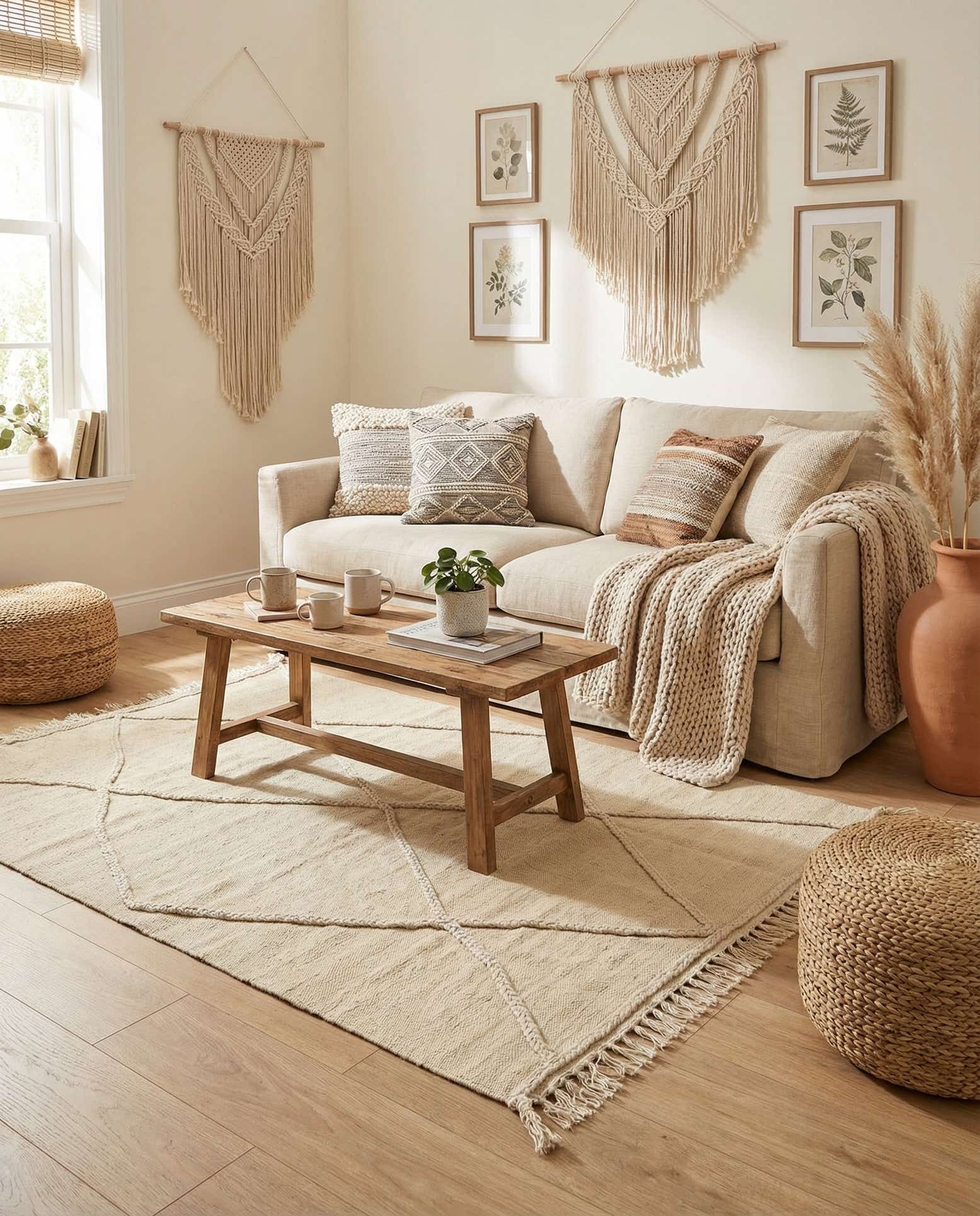 3' 5 x 4' 9 Hand Knotted Moroccan Wool Rug