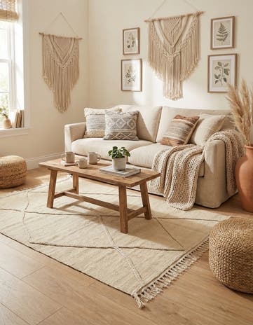 3' 5 x 4' 9 Hand Knotted Moroccan Wool Rug