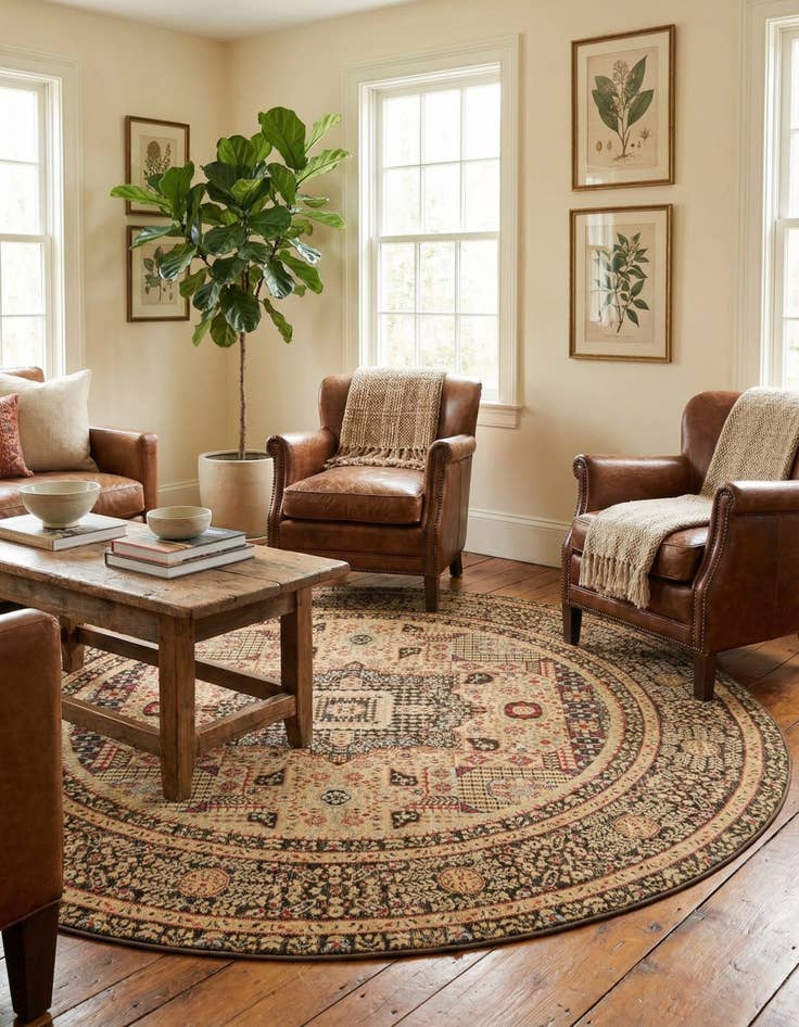 Detail image of 8' x 8' Mamluk Round Rug