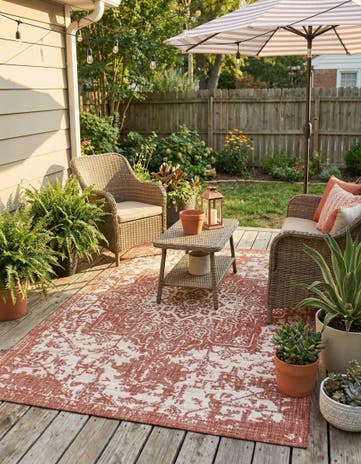 6' x 9' Easy-Clean Jill Zarin Dubai Indoor / Outdoor Rug