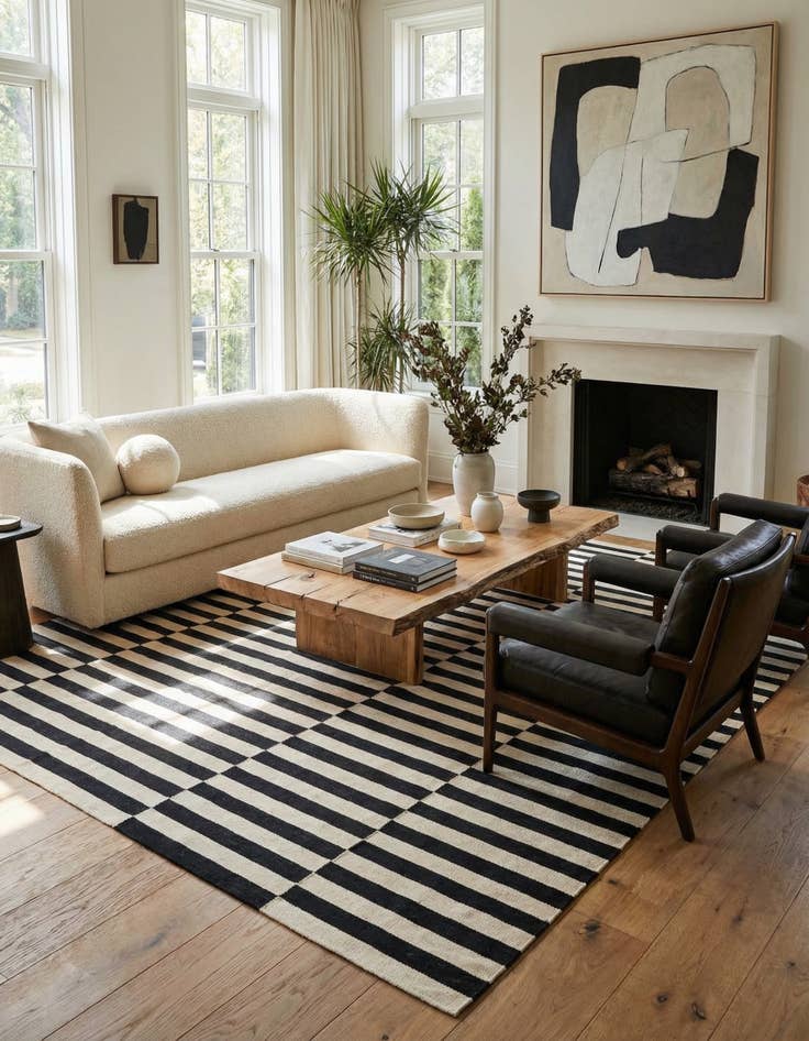 Detail image of 8' 7 x 9' 10  Hand Woven Kilim Modern Wool Rug