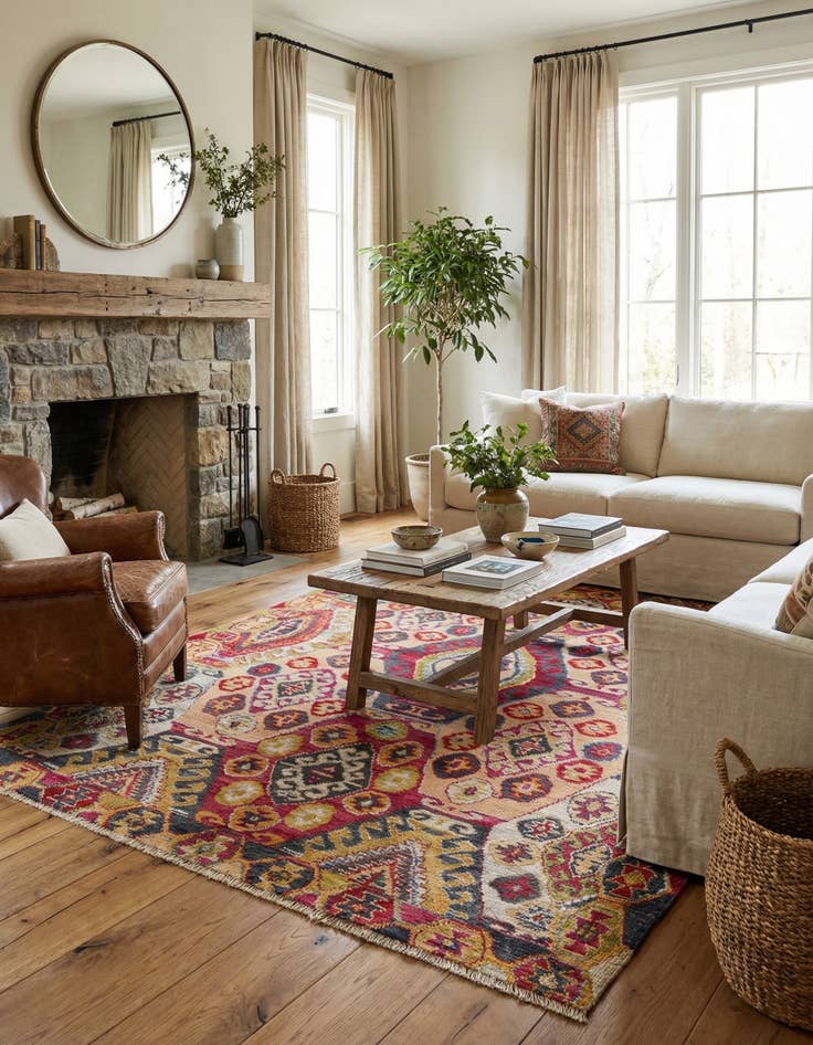 Detail image of 5' 4 x 8' Hand Knotted Darya Rug