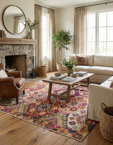 5' 4 x 8' Hand Knotted Darya Rug