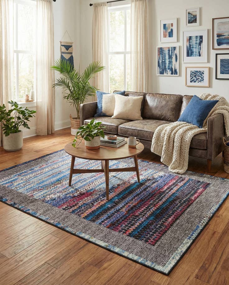 Detail image of 5' x 7' Easy-Clean Modern Indoor / Outdoor Rug
