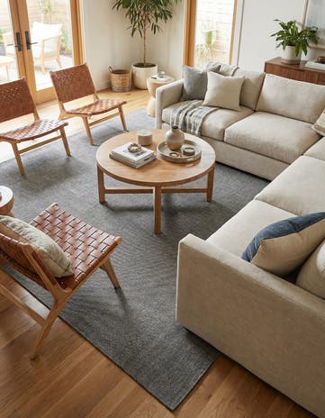 13' x 13' Easy-Clean Solid Indoor / Outdoor Square Rug