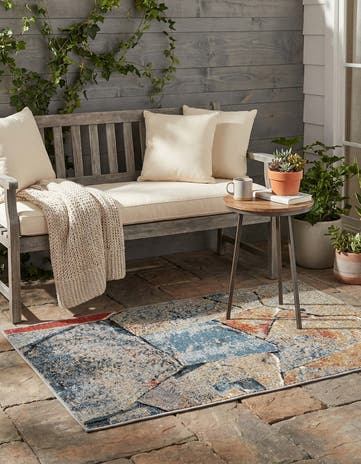 2' x 3' Easy-Clean Modern Indoor / Outdoor Rug