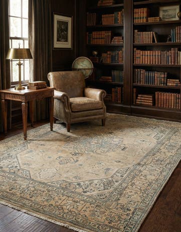 6' 4 x 9' 8 Hand Knotted Tabriz Persian Wool Rug