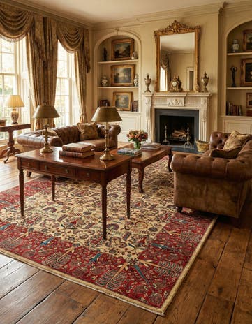 7' x 9' 7 Hand Knotted Ariana Ziegler Oriental Rug