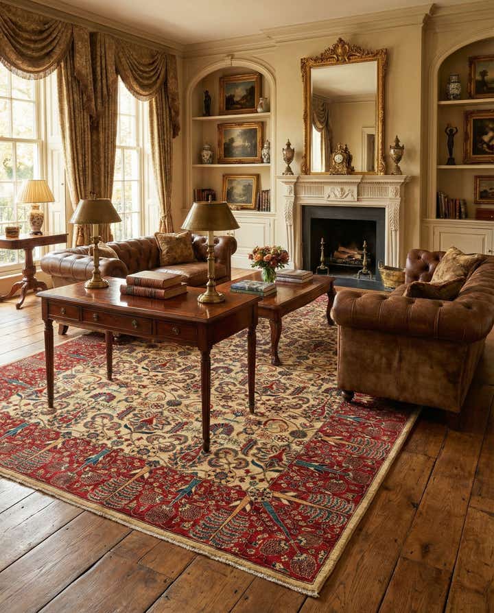 7' x 9' 7 Hand Knotted Ariana Ziegler Oriental Rug