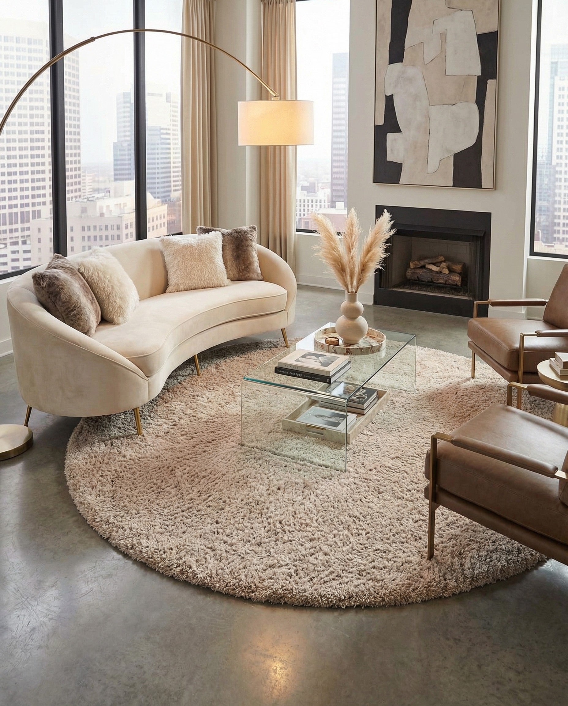  7' 10 x 7' 10 Marilyn Monroe&trade; Shag Round Rug