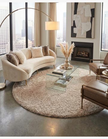 Blonde Marilyn Monroe™ Shag Round Rug