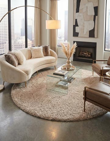 Blonde Marilyn Monroe™ Shag Round Rug