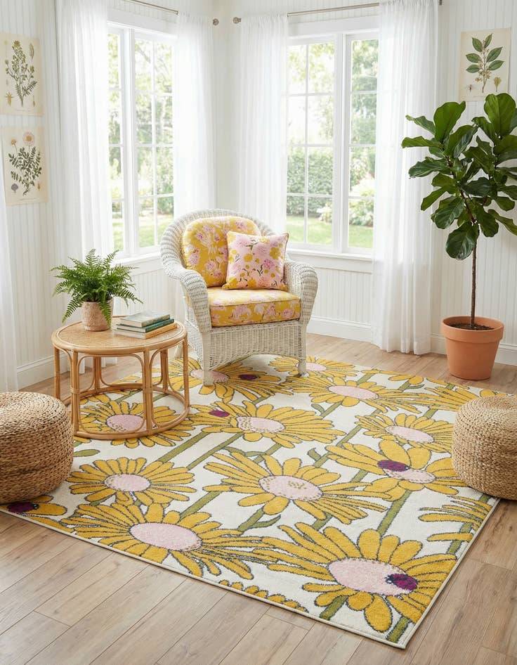 Detail image of  7' 10 x 7' 10 Bloom Square Rug