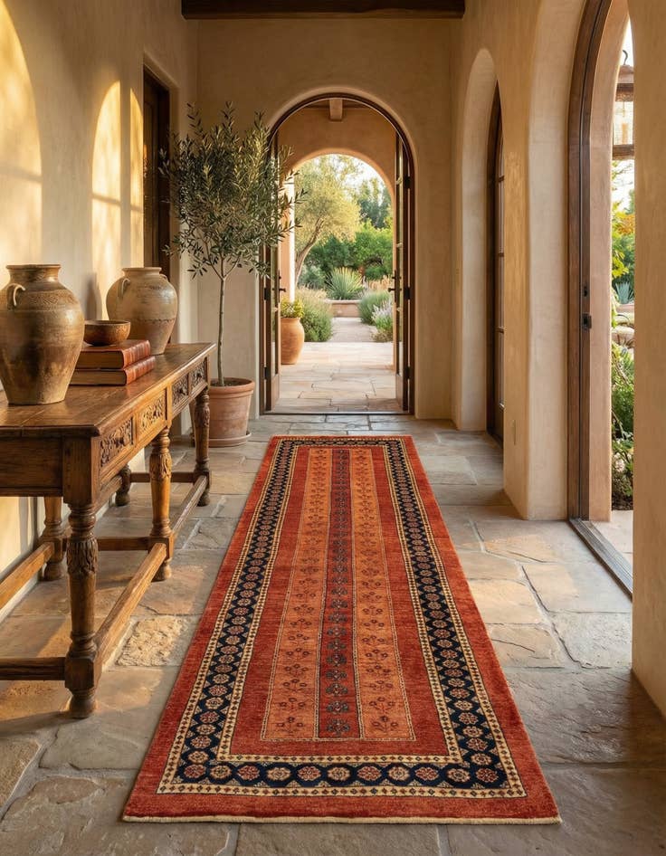 Detail image of 2' 10 x 9' 10 Luribaft Wool Runner Rug