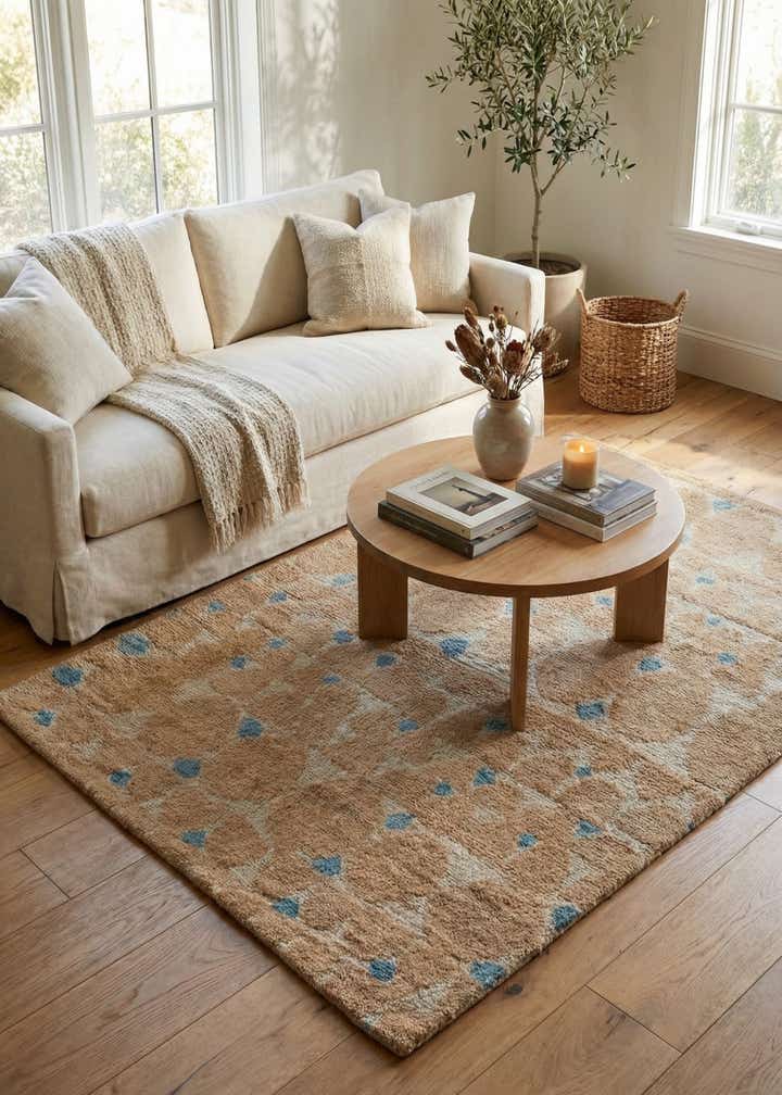 3' 3 x 4' 10 Hand Knotted Moroccan Wool Rug