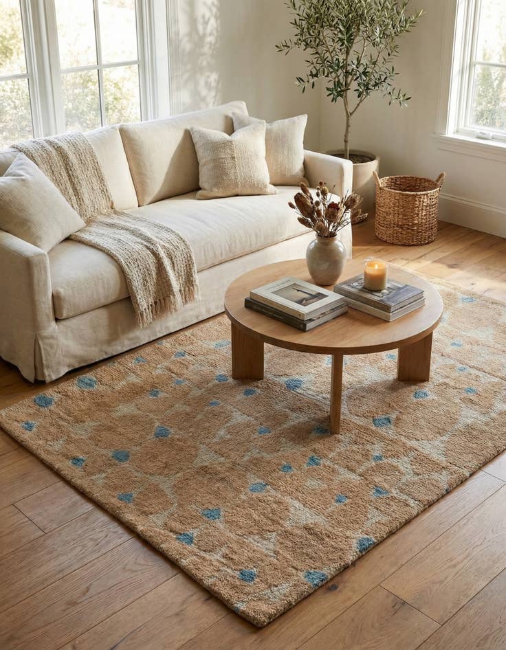 Detail image of 3' 3 x 4' 10  Hand Knotted Moroccan Wool Rug