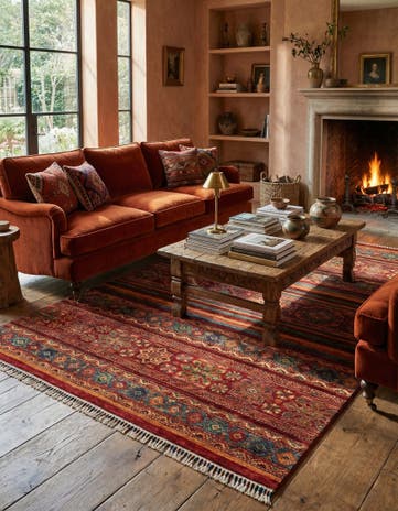 6' 7 x 9' 9 Torkman Wool Rug