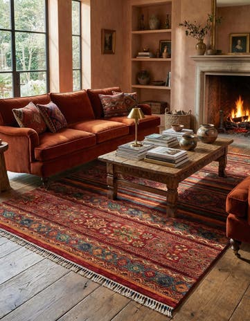 6' 7 x 9' 9 Torkman Wool Rug