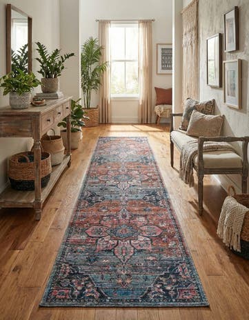 Washable Nostalgia Runner Rug