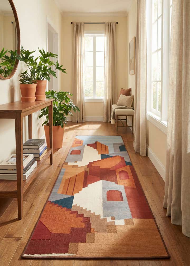 2' 7 x 10' Easy-Clean Modern Indoor / Outdoor Runner Rug