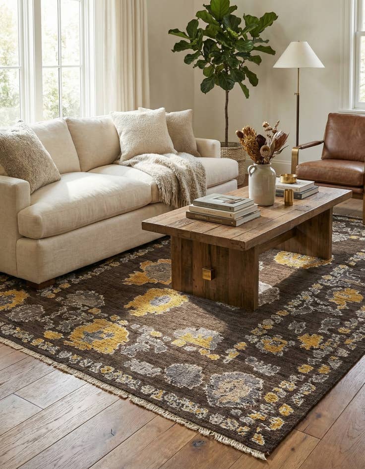 Detail image of 8' 1 x 10' 6  Hand Knotted Oushak Wool Rug