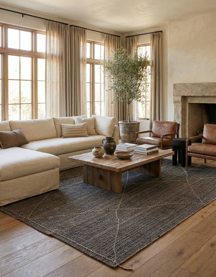 Detail image of 8' 9 x 11' 8  Hand Knotted Moroccan Wool Rug